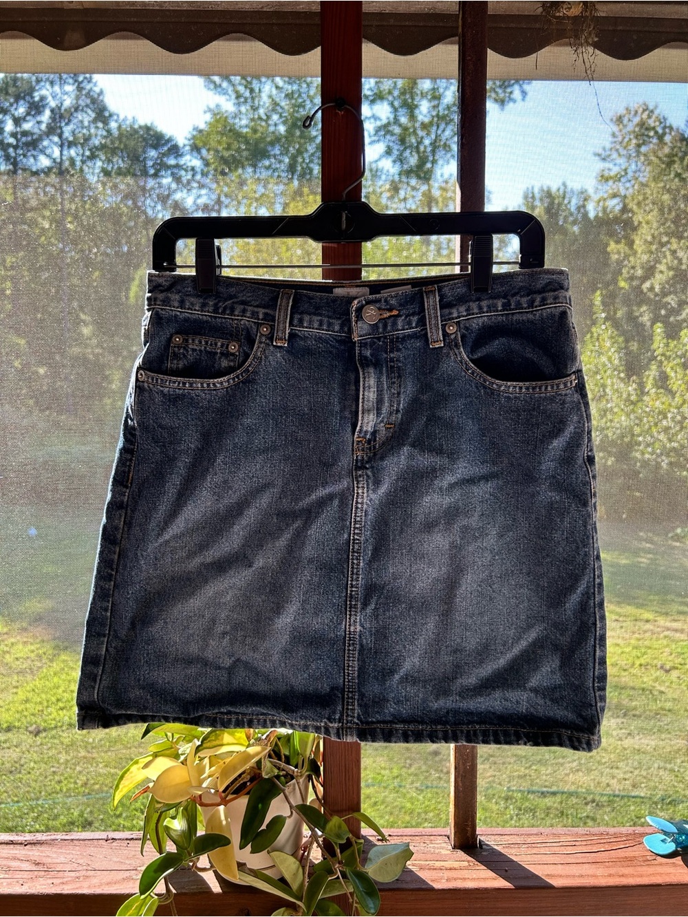 Calvin Klein denim mini skirt size 7